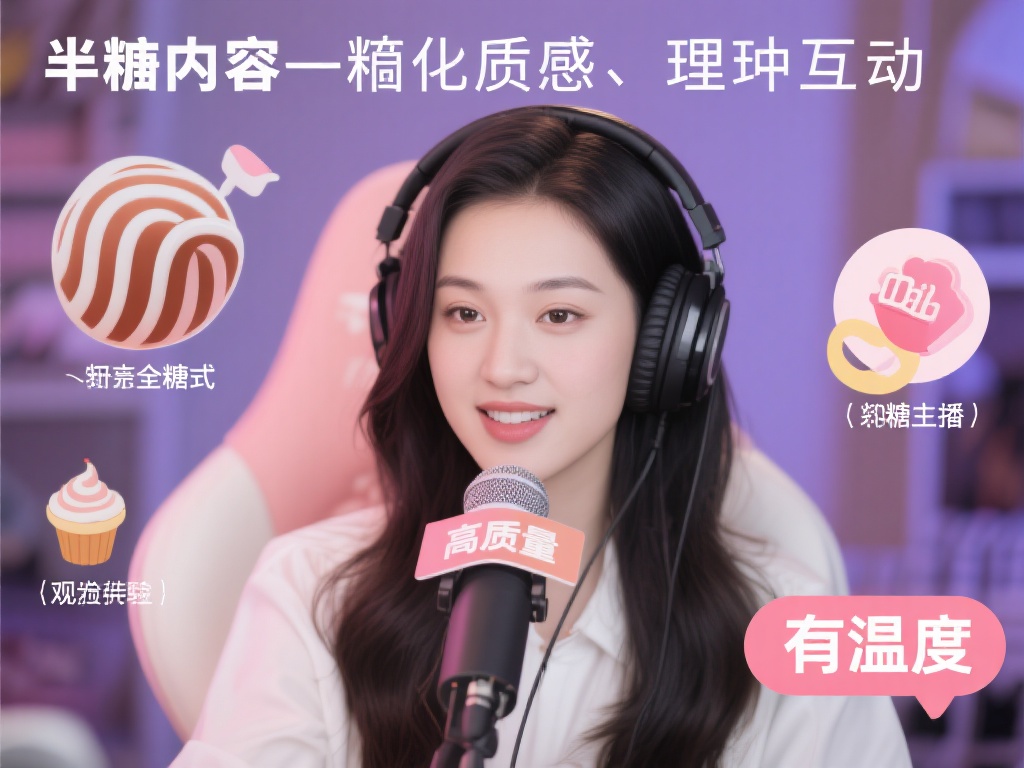 半糖内容：强调质感与理性互动
与激进的